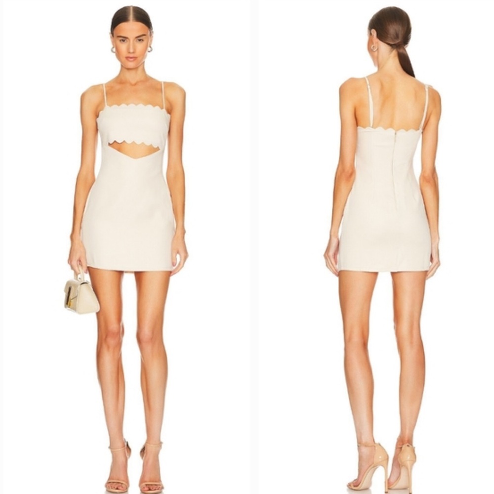 Tularosa Strapless Mini Dress in Frosted Almond